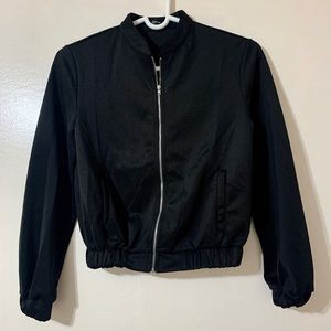 Black bomber jacket